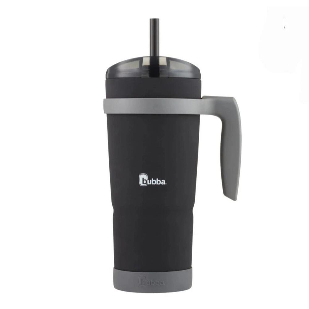 Bubba Envy-S 32oz Stainless Steel Tumbler Juicy Black &‎ Gray Straw Bumper